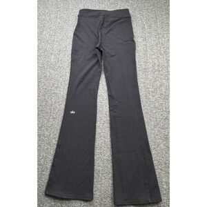 Alo Yoga Pants Womens Sz S Black Flare Split Hem Athletic Leggings Bootcut